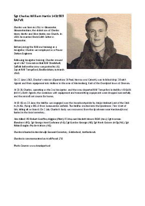 A preview of a PDF biography for Hartin, Charles William